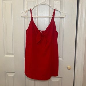 NWOT-Woman’s Red Old Navy Front Tie Tank Top